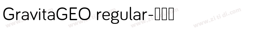 GravitaGEO regular字体转换